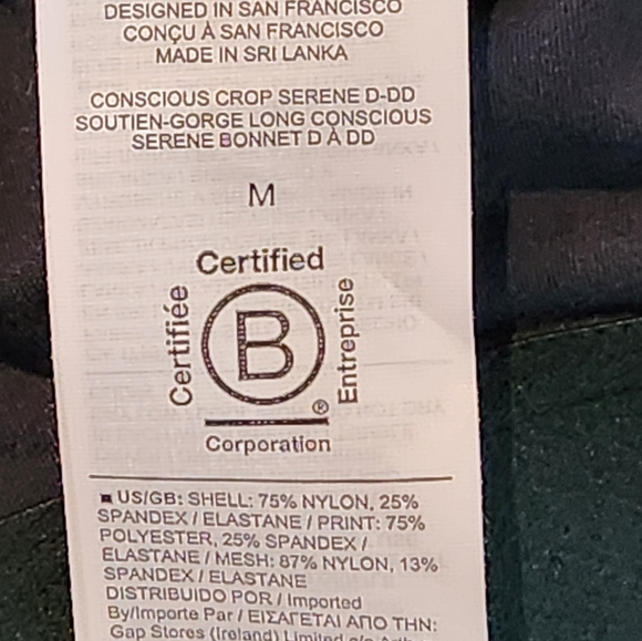 NWT Athleta Conscious Crop Serene Size Medium D-DD - Picture 7 of 11